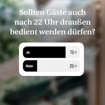 Eine Umfrage zur "Sperrstunde" für Berliner Bars/Restaurants