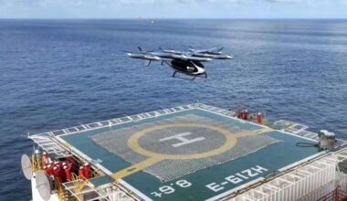 Chinesische 2-t-Schwerlast-eVTOL versorgt autonom Offshore-Bohrinsel