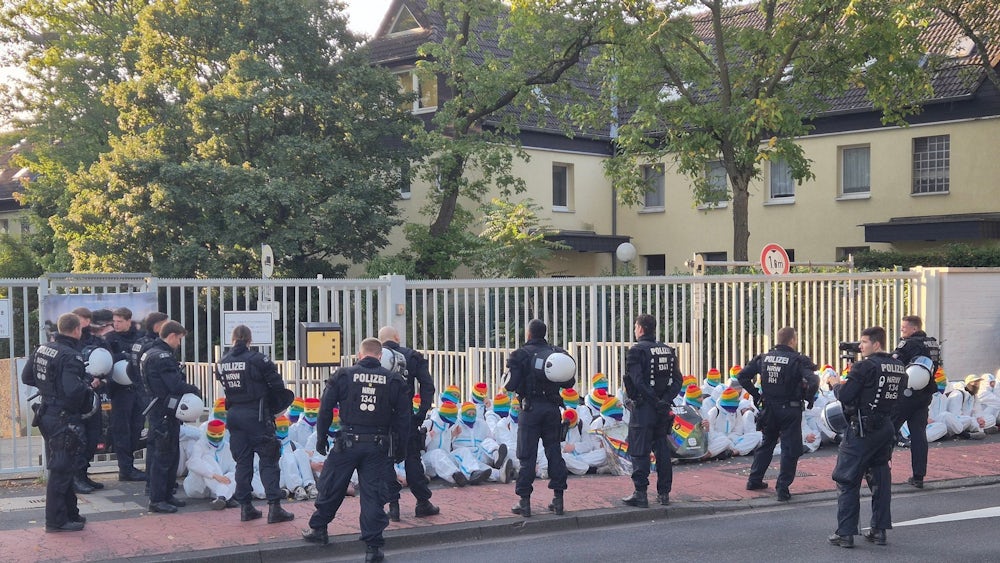 Die Lage ist laut Polizei ruhig geblieben