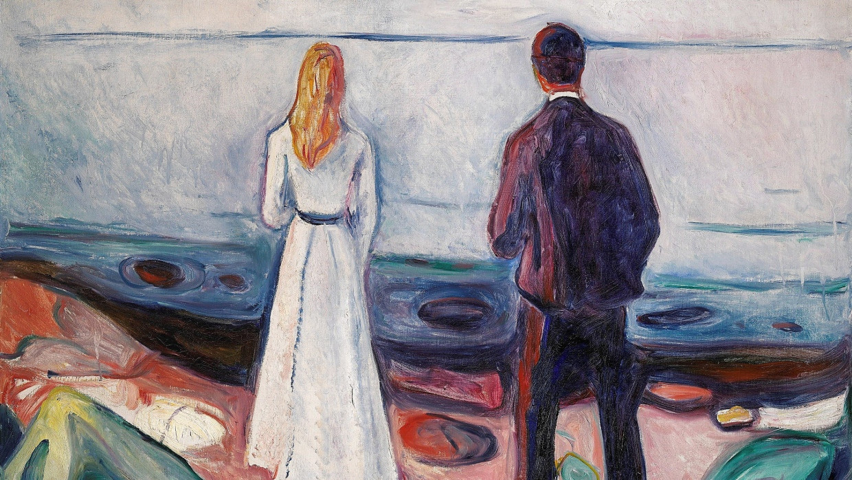 Für Chemnitz 1928 vom Künstler erworben, von Chemnitz 1937 wieder verkauft - aus Angst. „Zwei Menschen - Die Einsamen“, gemalt 1906/08.