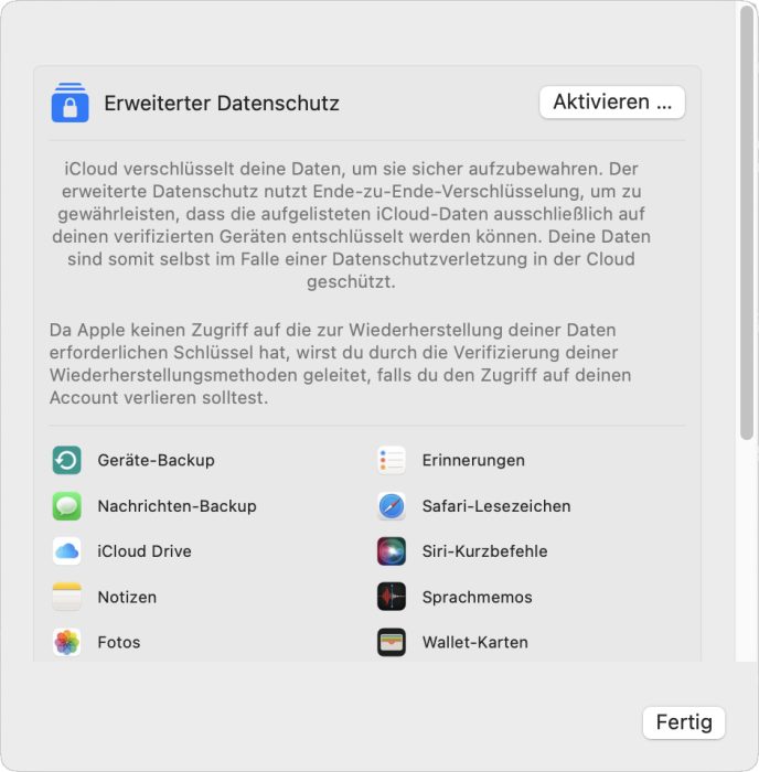 Erweiterter Datenschutz 508