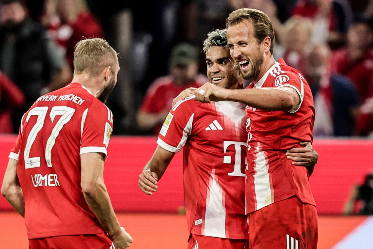 Erzielt seine Tore Nummer 63 bis 65 für die Bayern: Harry Kane (r.)