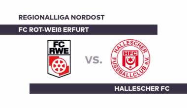 FC Rot-Weiß Erfurt - Hallescher FC: Halle verteidigt die Tabellenführung - Regionalliga Nordost