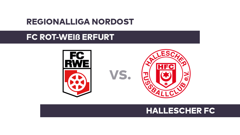 FC Rot-Weiß Erfurt - Hallescher FC: Halle verteidigt die Tabellenführung - Regionalliga Nordost