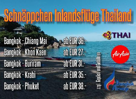 Fliegen in Thailand, Flugpläne, Tickets und Flugzeiten