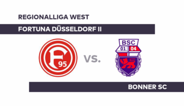 Fortuna Düsseldorf II - Bonner SC: Düsseldorf holt dritten Saisonsieg - Regionalliga West
