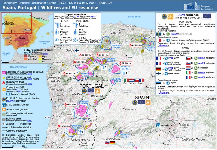 FW-BN: 1. Folgemeldung Feuerwehren aus Bonn, Düsseldorf, Leverkusen, Königswinter und Ratingen auf dem Weg zu Waldbrandeinsatz in Spanien