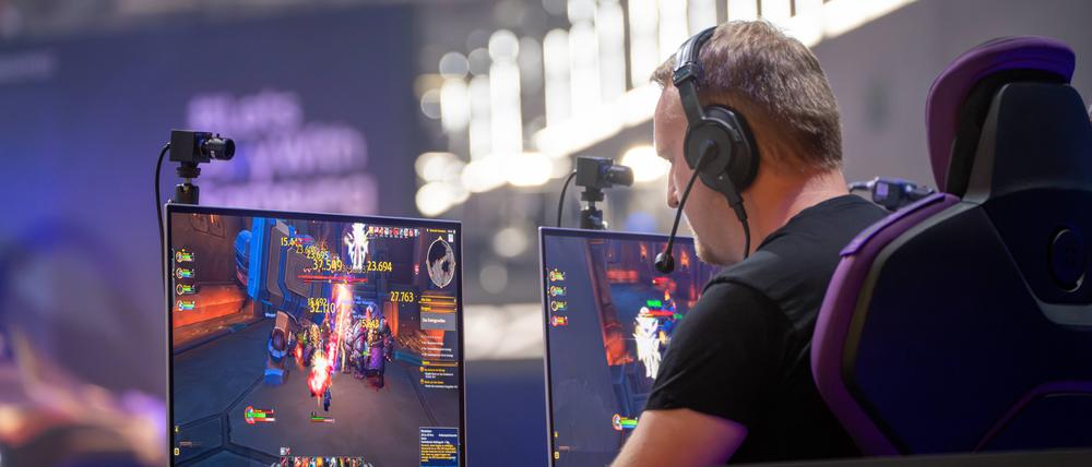 Die Gamescom in Köln ist  nach Eigenaussage die weltgrößte Messe für Computer- und Videospiele, gemessen an Ausstellungsfläche und Besucheranzahl. (Foto von 2024)