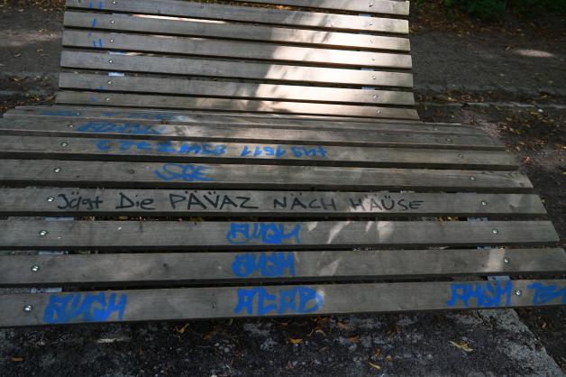 Kritzelei am Salzteich