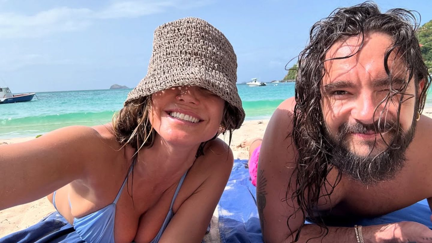 Heidi Klum im Paradies: Wenig Stoff und dazu eine große Dosis Tom