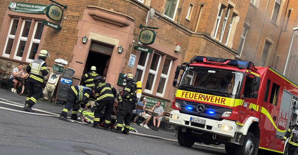 Brand in Mainzer Neustadt-Kneipe „Krokodil“ gelöscht