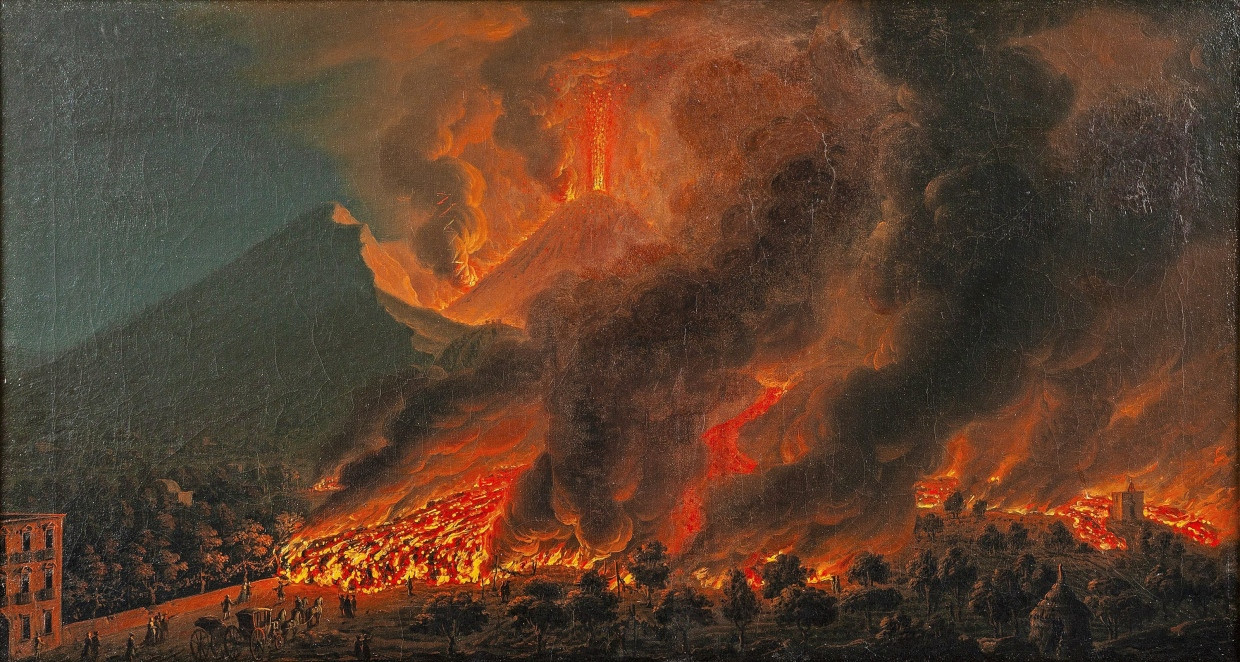 Macht den Betrachter zum Katastrophentouristen: Pietro Fabris, „Der Aufbruch des Vesuv im Jahr 1767“