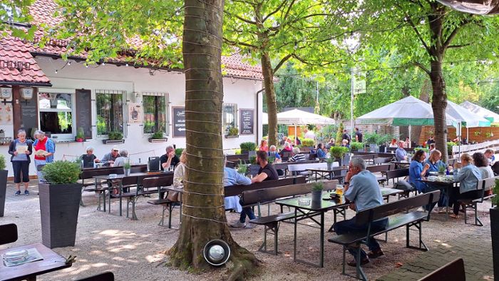 Biergärten auf den Fildern: Speisekarte auf Restaurant-Niveau