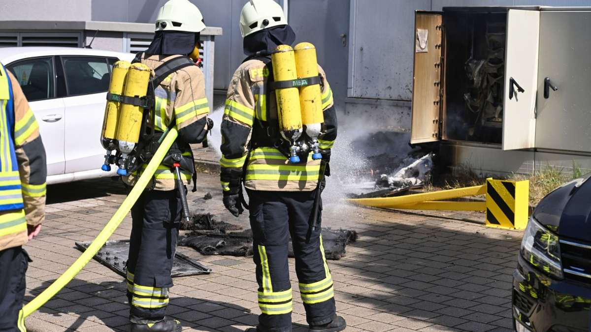 Fellbach: Hoher Sachschaden durch Brand in einem Verteilerkasten