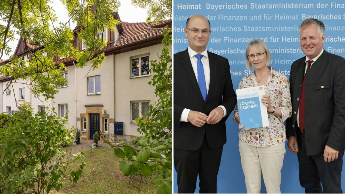 Ein Buch über das sogenannte „Millionenhaus“: Dafür ist Nicole Eick von Finanz- und Heimatminister Albert Füracker im Rahmen des Pilotförderprogramms „Heimat.Engagiert!“ mit einer Fördersumme in Höhe von 2000 Euro bedacht worden.