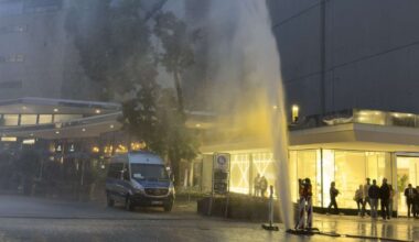 Fontäne in Stuttgart: Mann macht Bocksprünge über Hydranten – Wasser schießt in den Himmel
