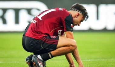 Riesenenttäuschung beim 1. FC Nürnberg nach der späten Niederlage.