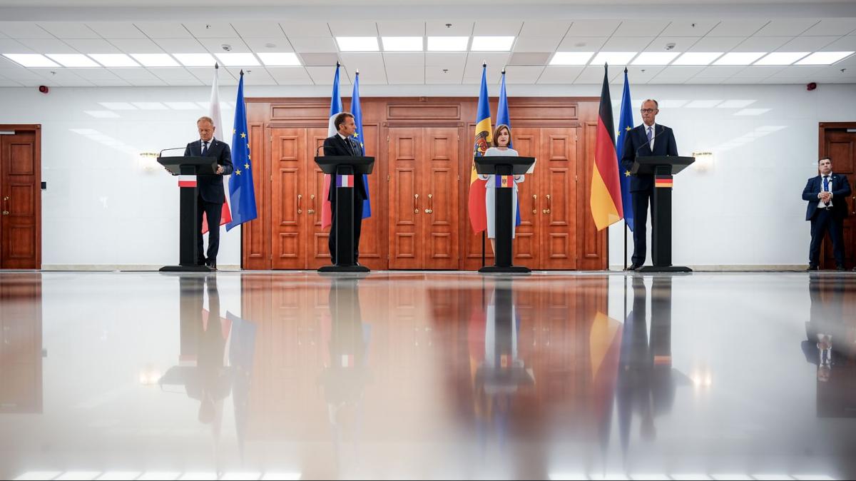 Merz, Macron und Tusk stärken Moldau gegen Russland den Rücken