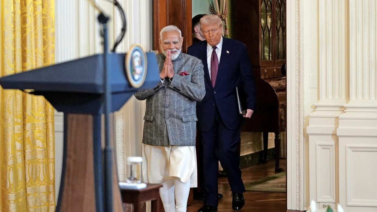 Noch als „echte Freunde“: Donald Trump und Narendra Modi im Februar im Weißen Haus.