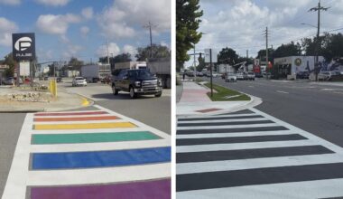 Florida übermalt Gedenk-Zebrastreifen für Anschlagsopfer von Orlando