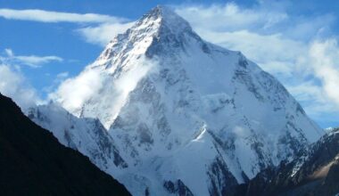 K2 im Karakorumgebirge in Pakistan