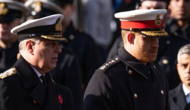Ein neues Buch berichtet über einen angeblichen Streit zwischen Prinz Andrew (li.) und Prinz Harry.