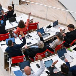 Archivbild: Die Fraktion vom BSW stimmt über den Doppelhaushalt für 2025/2026 ab am 20.06.2025. (Quelle: picture alliance/dpa/Jens Kalaene)