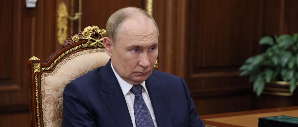 Der russische Präsident Wladimir Putin am Mittwoch bei einem Treffen im Kreml.