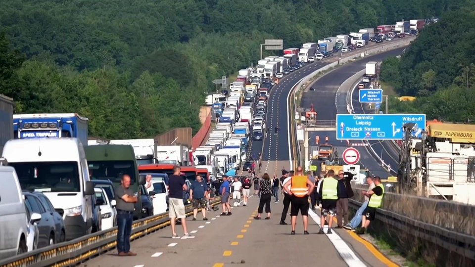 Staus auf A4 belasten Dörfer bei Dresden