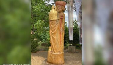 Eine Holzstatue von Sebaldus