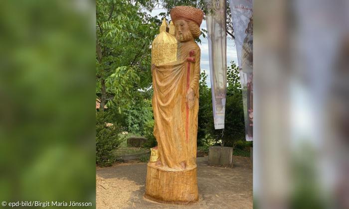 Eine Holzstatue von Sebaldus