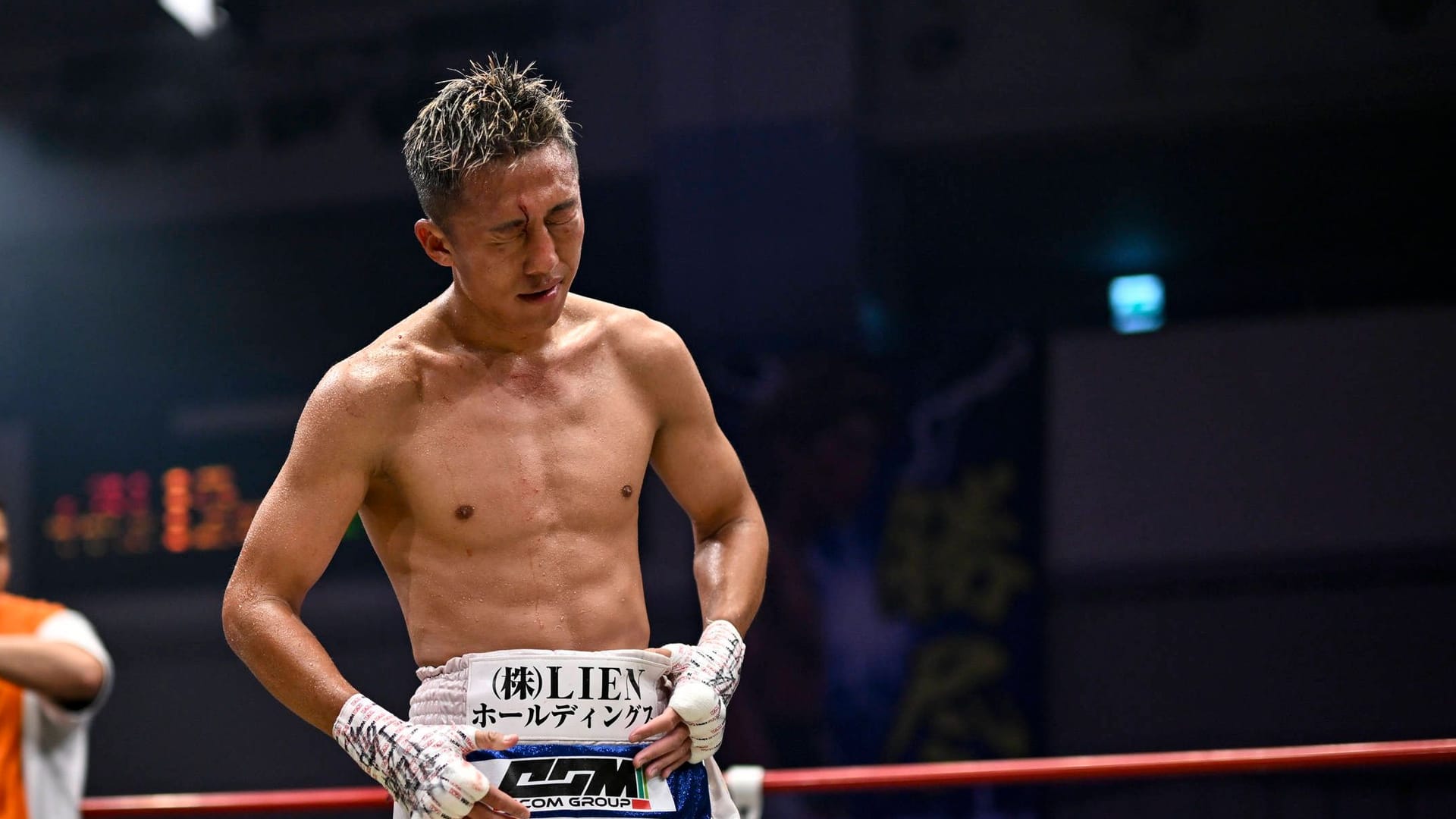 Shigetoshi Kotari nach seinem Kampf am 02. August: Kurz danach verlor der Boxer das Bewusstsein.