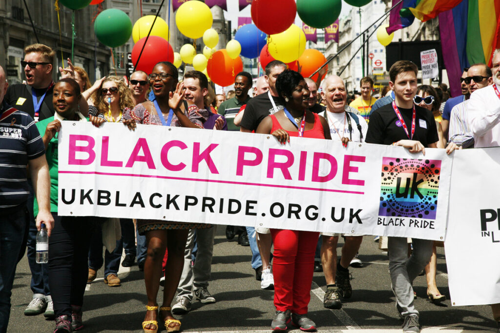 UK Black Pride bei der Parade Pride in London