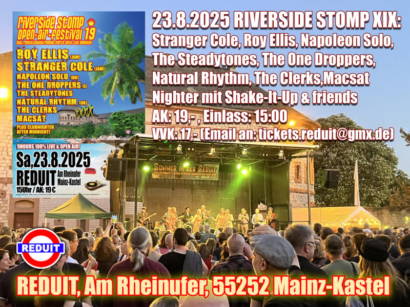 Riverside Stomp Open-Air am 23. August in der Reduit Mainz-Kastel - sensor Magazin