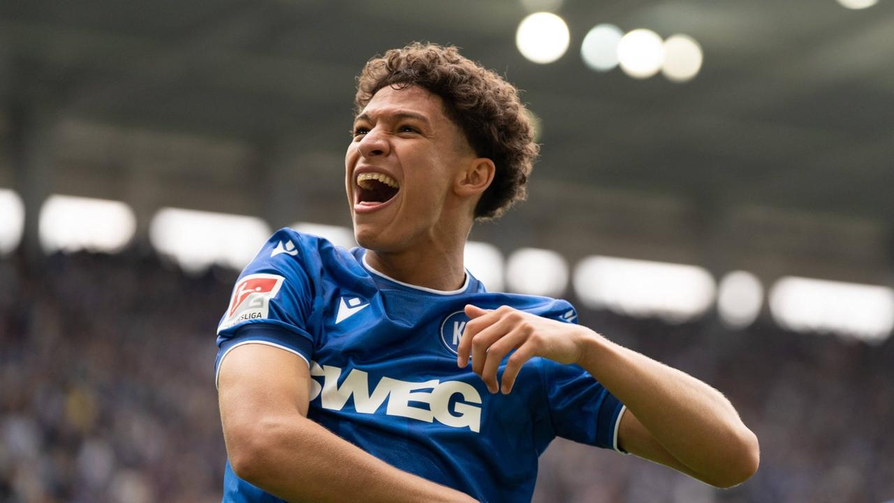 Fußball | 2. Bundesliga: Schüchterner Shooting-Star: Ben Farhat brilliert bei KSC-Sieg gegen Münster