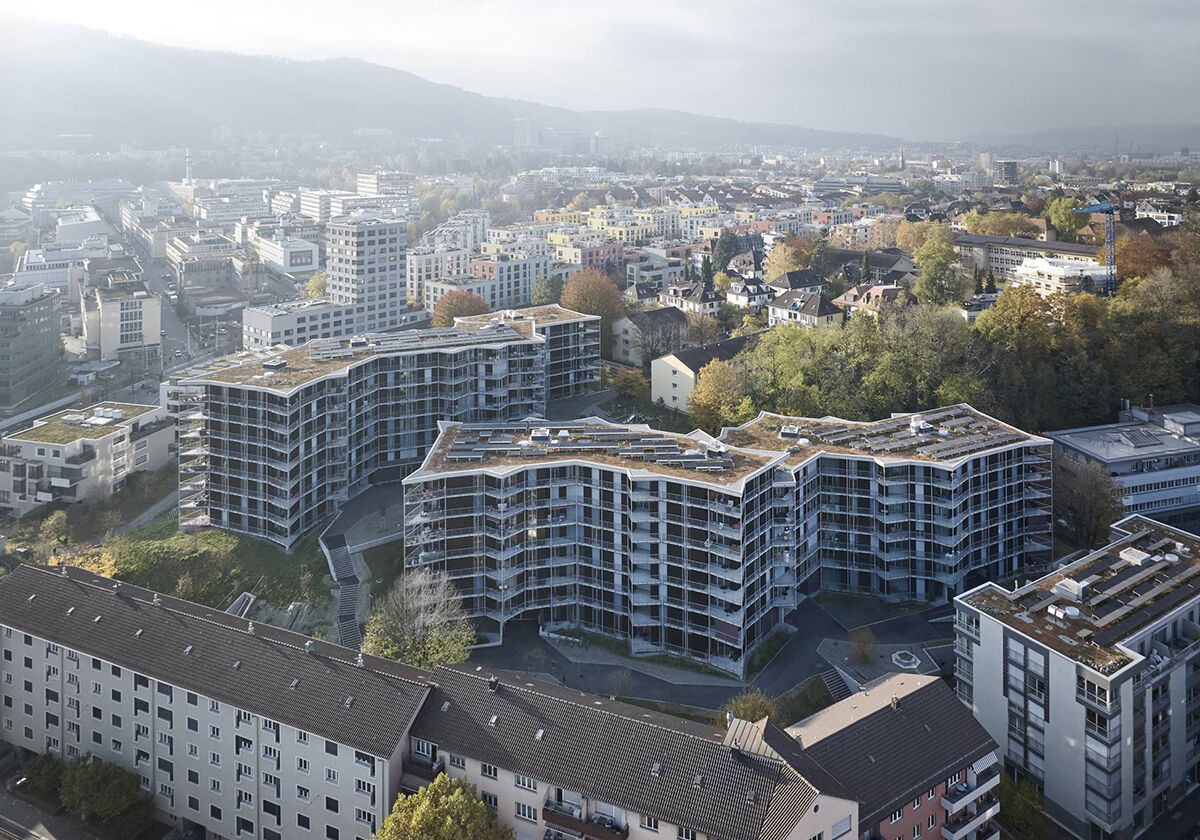 Geschosswohnen in Zürich von Michael Meier und Marius Hug Architekten / In den Hang gefaltet - Architektur und Architekten - News / Meldungen / Nachrichten