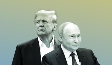 Collage aus Trump und Putin