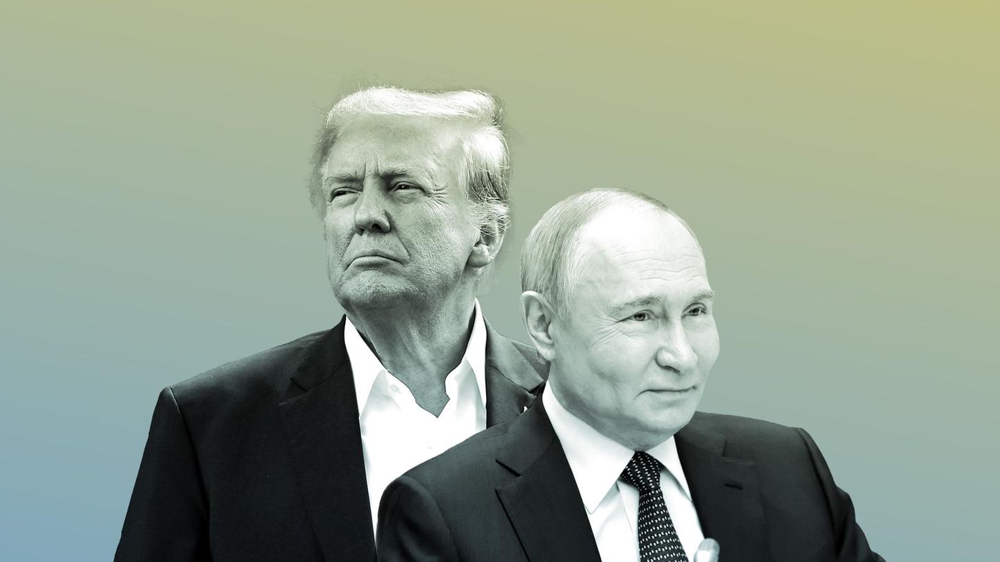 Collage aus Trump und Putin
