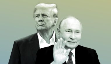 Collage aus Trump und Putin