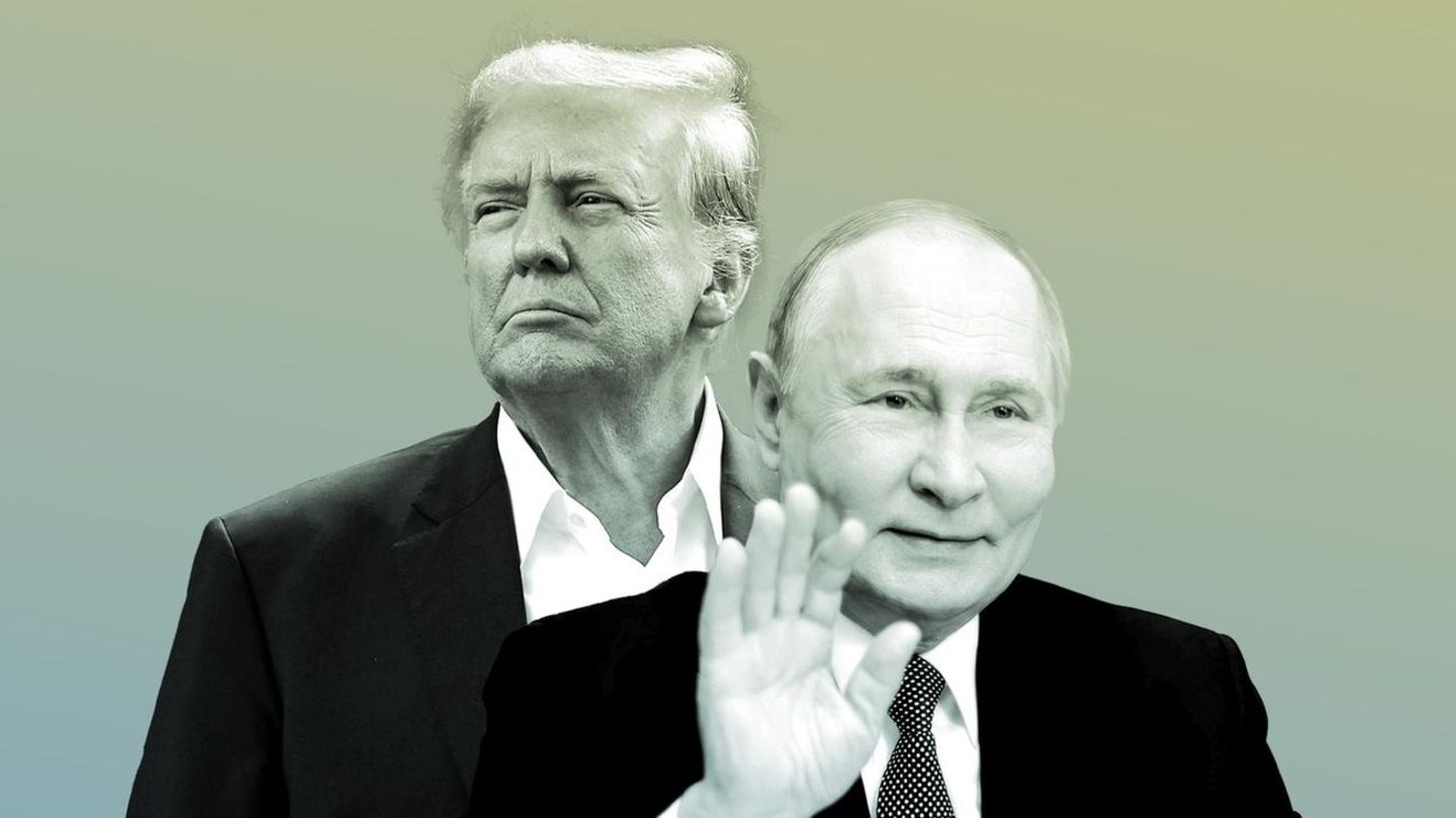 Collage aus Trump und Putin