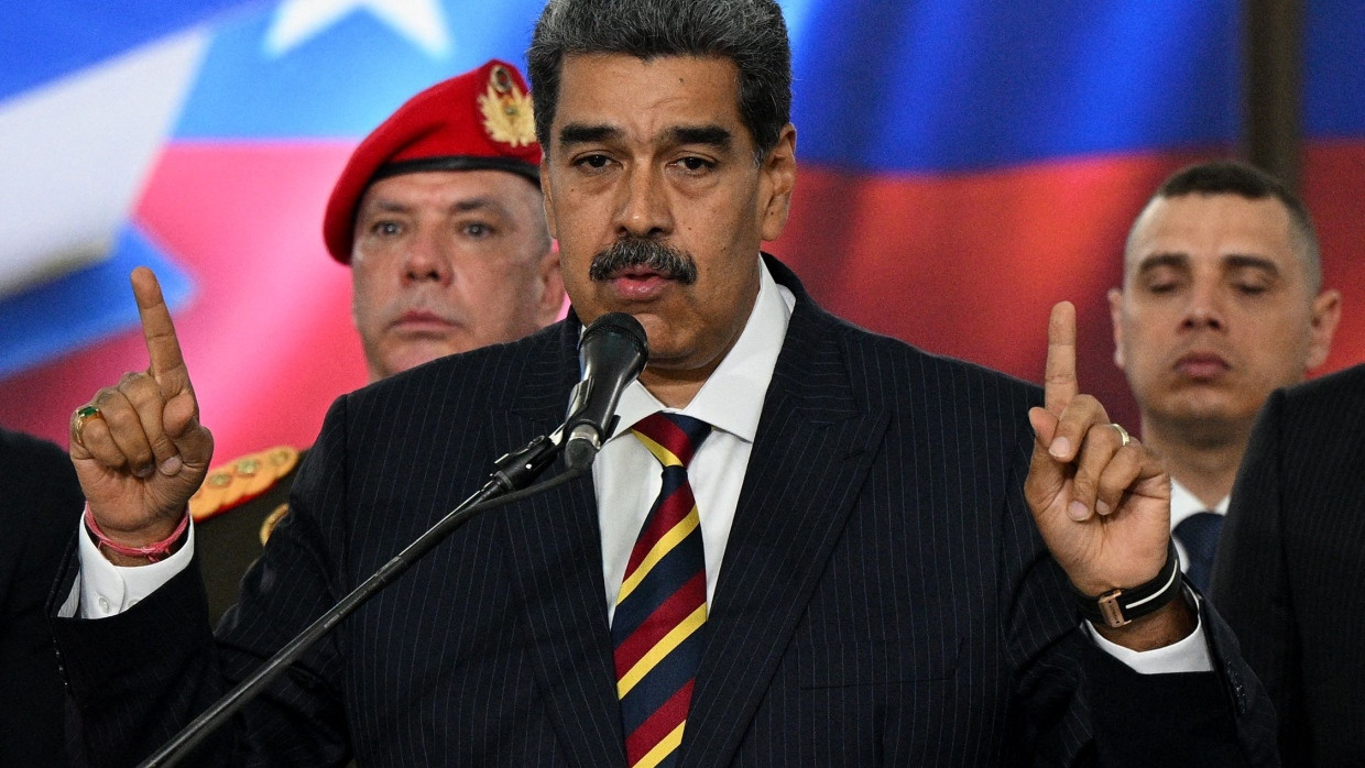 Venezuelas Präsident Nicolás Maduro bei einer Pressekonferenz im August 2024 in Caracas