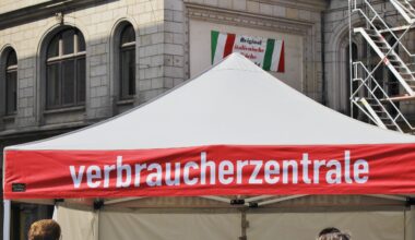 Infostand der Verbraucherzentrale auf dem Marktplatz