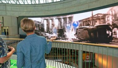 Panoramawand in der neuen Dauerausstellung
