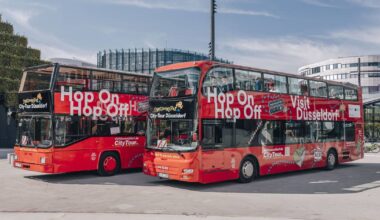 Doppeldecker-Busse in Düsseldorf fahren emissionsfrei