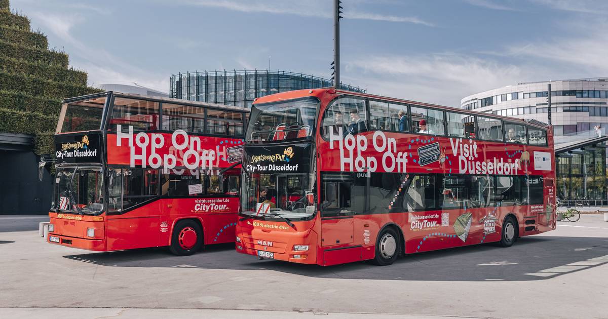 Doppeldecker-Busse in Düsseldorf fahren emissionsfrei