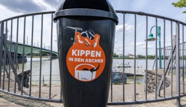 Mehr Mülleimer für das Rheinufer in Beuel