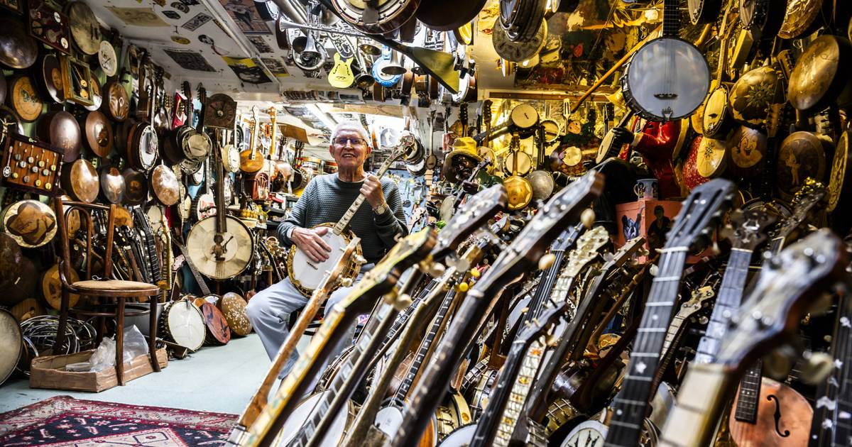 Günter Amendt sammelt mehrere Hundert Banjos