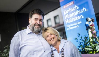 Cornelia und Torsten Jahn feiern ihr Ehe-Jubiläum bei der Pop-Up-Hochzeit