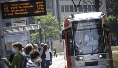 Fünf Linien der Rheinbahn von Sperrungen betroffen.