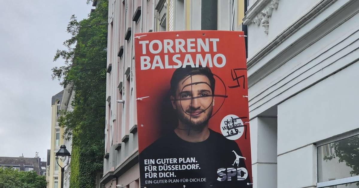 Beim Plakatieren – SPD-Mitglieder angefeindet